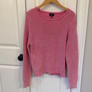 Line the Label Lettie cotton Pink shadow large L new NWT Crew Neck Sweater
